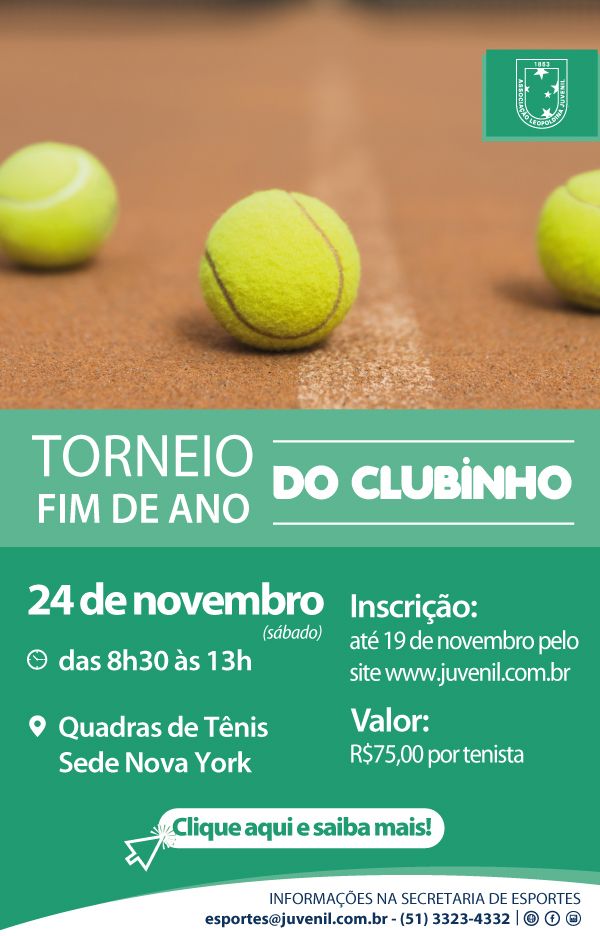 Abertas inscrições para o Torneio de Fim de Ano Maurício Lopes