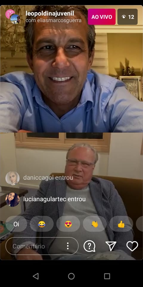 Bate-papo foi acompanhado no Instagram