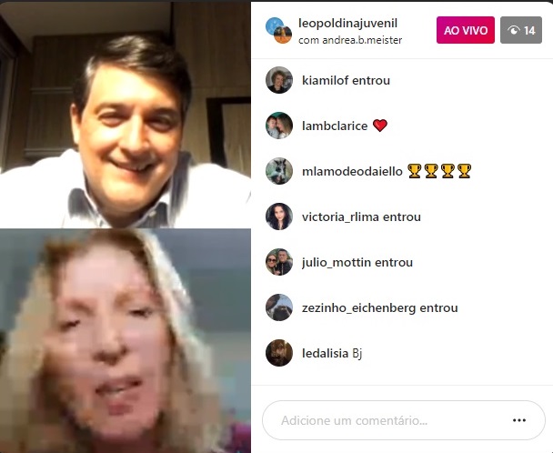 Público interagiu durante a live