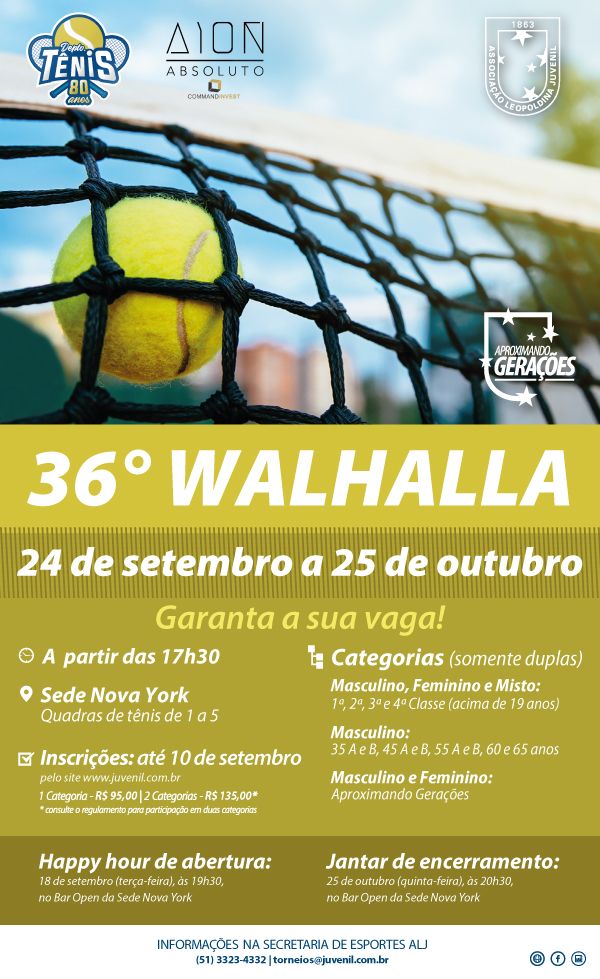 Juvenil - 36º Torneio Walhalla de Tênis
